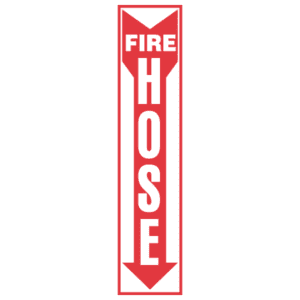 Fire Hose, 4" x 18", Self-Stick Vinyl Sign - ICC Canada