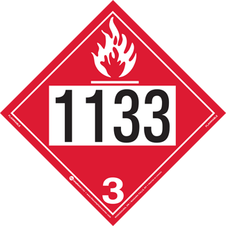Un 1133 Hazard Class 3 Flammable Liquid Permanent Self Stick Vinyl