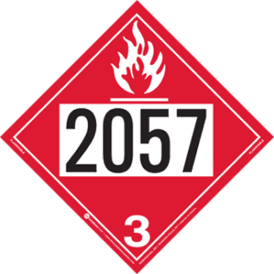 UN 2057, Hazard Class 3 - Flammable Liquid, Permanent Self-Stick Vinyl - ICC Canada