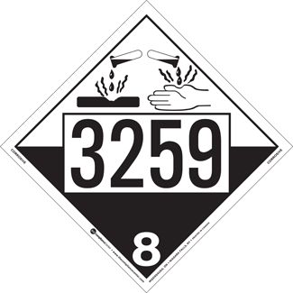 UN 3259 | Hazard Class 8 | Corrosives, Rigid Vinyl | ICC