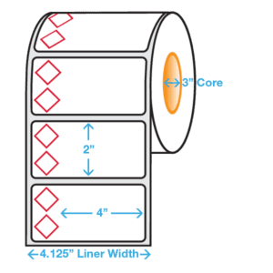 GHS Stock Thermal Transfer Labels, 2-Symbol Roll, 2" x 4" - ICC USA