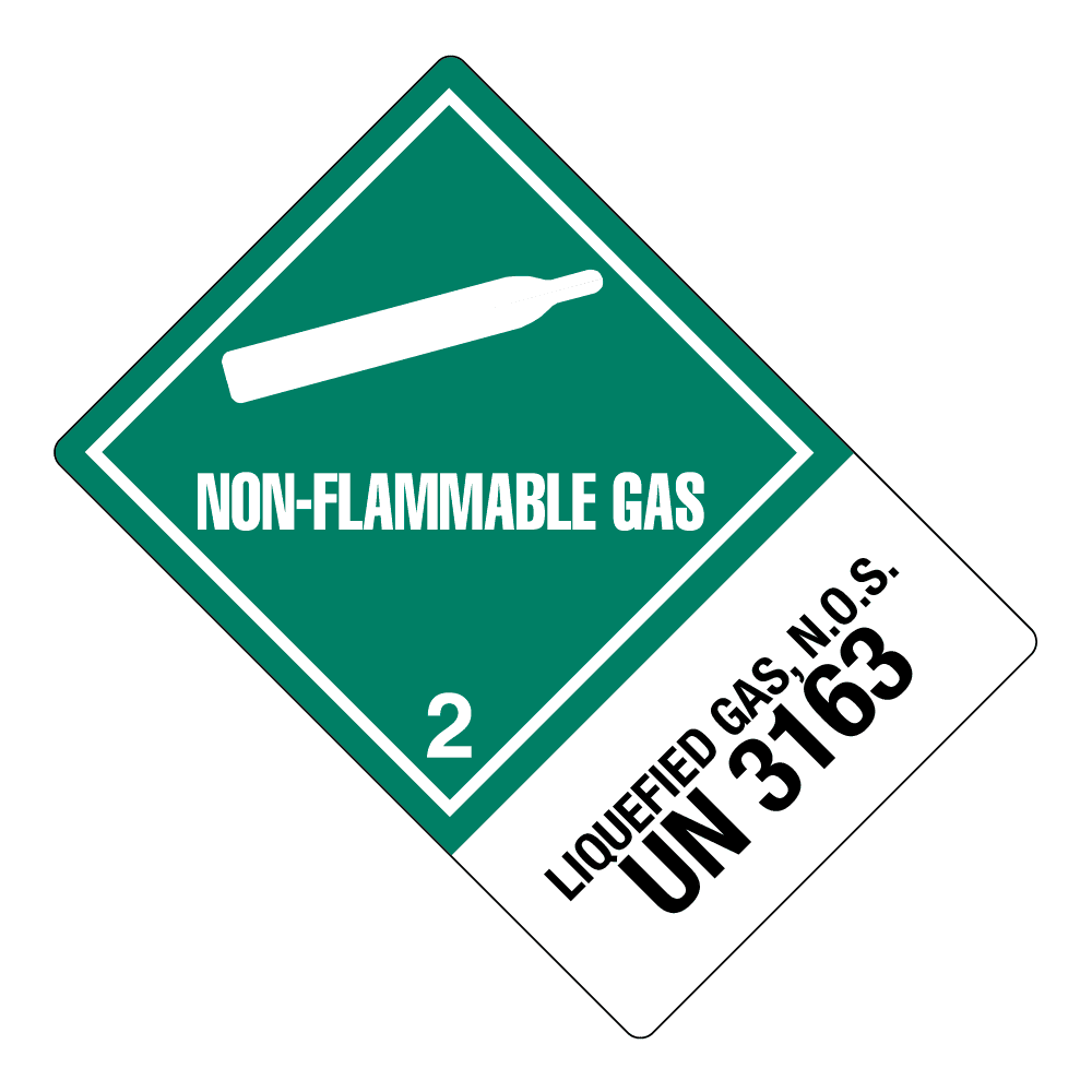 Hazard Class 2 2 Non Flammable Gas 4 X 6 Gloss Paper Worded