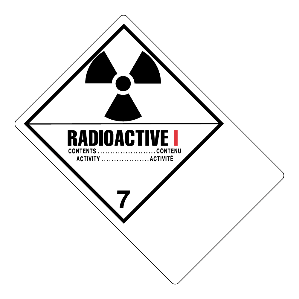 Hazard Class Radioactive Category I Explosive Non Worded