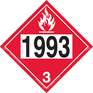 Hazard Class 3 Flammable Liquid Rigid Vinyl Un1993 Icc Compliance