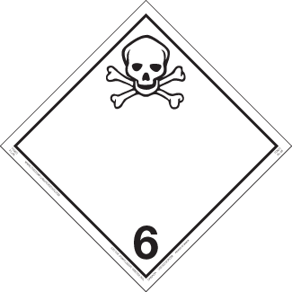 Hazard Class 6.1 - Toxic Substances, Rigid Vinyl, Non-Worded Placard - ICC USA